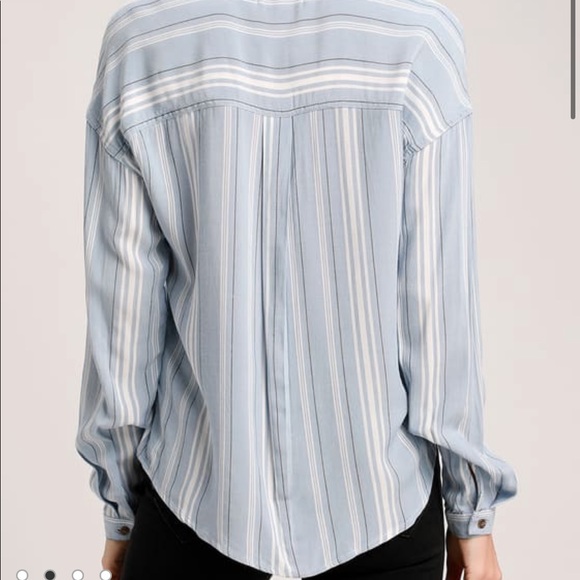 Lulus Olive & Oak striped top XS - Picture 5 of 6